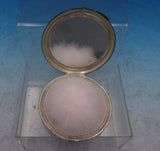 Italian .800 Silver Compact w/ Mirror Puff Screen Brushed Finish 3 3/8" (#6564)