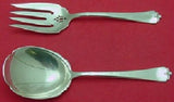 Lotus by Watson-Wallace Sterling Salad Serving Set 2-Piece All Sterling 7 3/4"