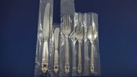 Royal Danish by International Sterling Silver Dinner Flatware For 8 Set 50 Pcs