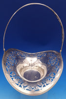 JE Caldwell Sterling Silver Fruit Basket with Swing Handle Daisy Flowers (#8415)