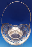 JE Caldwell Sterling Silver Fruit Basket with Swing Handle Daisy Flowers (#8415)