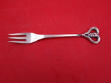Ornamental # 131 by Georg Jensen Sterling Silver Cocktail Fork Heart 4 1/2"