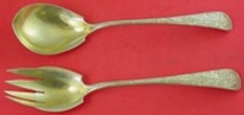 Antique Engraved by Tiffany and Co Sterling Silver Vegetable Set 2pc