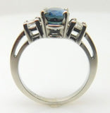 14k Gold 2.04 Carat Genuine Natural Blue Sapphire and Diamond Ring (#J3876)