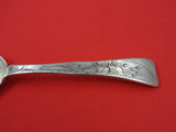 Lap Over Edge Acid Etched By Tiffany Sterling Place Soup Spoon w/ orchids 7"