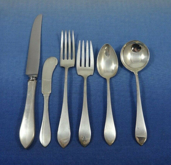 Old Colony by Watson Sterling Silver Flatware Set Service 47 Pieces Pointed End