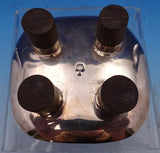 Sanborns Mexican Sterling Silver Dessert Stand Wood Feet 3 1/2" x 1 1/2" (#8579)