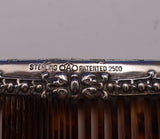 Alvin Sterling Silver Mirror and Comb Set 2pc with Mixed Metal #2500 (#0999)
