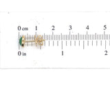 18k Yellow Gold A Grade Jadeite Jade Stud Earrings Bezel Set Jewelry (#J6684)