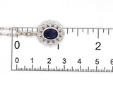 14k White Gold Genuine Natural Diamond Deco Style Pendant with Chain (#J7301)