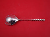 Square Twist by Whiting Sterling Silver Preserve Spoon #24  7 1/2" No monogram
