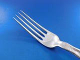 Lap Over Edge Acid Etched by Tiffany Sterling Dinner Fork Rhododendron 7 7/8"