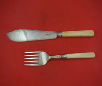 Frederick C. Asman and Co English Sterling Silver Fish Serving Set 2pc in Box