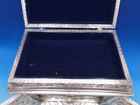 Repousse by Unknown Sterling Silver Jewelry Casket Top Opens w/6 Drawers (#7951)