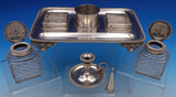 English Victorian Sterling Silver Inkwells Dobson & Sons London 1878 (#4340-2)