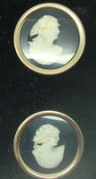 Velvet Black Frame with Shell Cameos (#J2443)