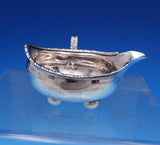 English Georgian Sterling Silver Sauce Boat Gadroon Rim Applied Handle (#7935)
