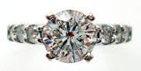 14k 1.14ct Round Genuine Natural Diamond Engagement Ring w/ GSI Report (#J2927)