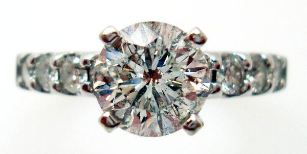 14k 1.14ct Round Genuine Natural Diamond Engagement Ring w/ GSI Report (#J2927)