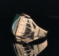 10k Bloodstone Rose Gold Men's Ring Jewelry (#J5706)