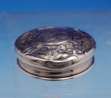 Blackinton Sterling Silver and Glass Dresser Jar Acid Etched Tall #1912 (#9164)