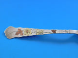 Lap Over Edge Mixed Metals Tiffany & Co Sterling Silver Demitasse Spoon Floral
