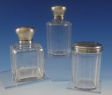 Christofle Sterling Silver Dresser Jar Set 3pc Two Round & One Square (#0747)
