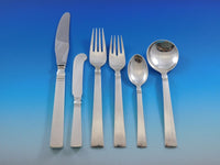 Blok by Georg Jensen Sterling Silver Flatware Set for 6 Service 36 Pcs Dinner