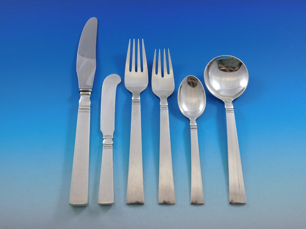 Blok by Georg Jensen Sterling Silver Flatware Set for 6 Service 36 Pcs Dinner