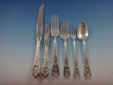Rose Point by Wallace Sterling Silver Flatware Set For 8 Service 57 Pieces