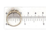 14k White Gold Filigree Deco Three Stone Genuine Natural Aquamarine Ring #J7560