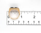 14k Yellow Gold Men's Modern Genuine Natural Garnet Ring Size 8.5 (#J7305)