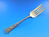 Arlington by Towle Sterling Silver Cold Meat Fork Gold Washed 8 1/2" Serving