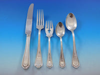 Hepplewhite Eng by Reed & Barton Sterling Silver Flatware Set Service 34 pcs