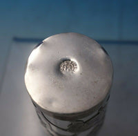 Mexican Mexico Shot Glass with Rose Motif Sterling Silver Overlay c.1960 (#5399)