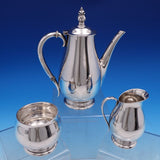 Royal Danish by International Sterling Silver Tea Set 3pc #C140 Demi Size #7979