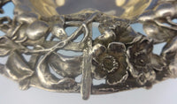 Dominick & Haff Sterling Silver Basket w/Swing Handle Decorated w/Cherries #0353
