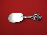 W and S Sorensen Sterling Silver Pastry Server FH AS large w/ iris 8 1/4"