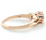 10k Rosey Yellow Gold .56ct Genuine Natural Morganite Ring Size 5.75 (#J7449)