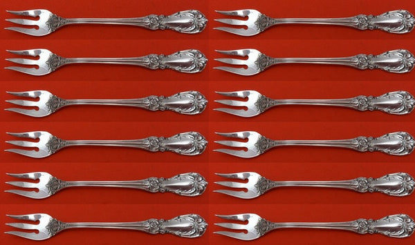 Burgundy by Reed and Barton Sterling Silver Cocktail Fork Set 12 pieces 5 5/8"