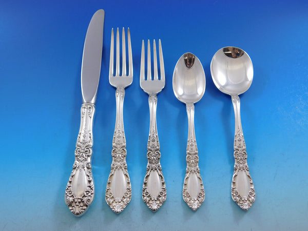 Prince Eugene by Alvin Sterling Silver Flatware Set For 12 Service 64 Pieces