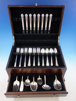 Castle Rose by Royal Crest Sterling Silver Flatware Set 8 Service 39 pcs Grille