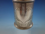 Gorham Coin Silver Baby Child's Cup Mug Engine Turned Chased and Brite-Cut #57