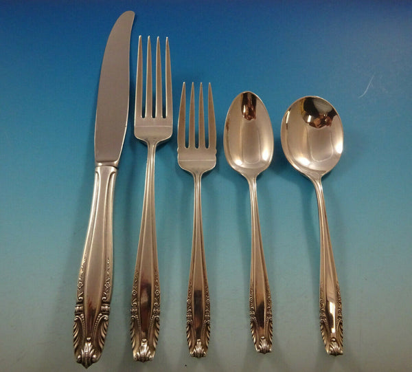 Stradivari by Wallace Sterling Silver Flatware Set For 8 Service 50 Pcs Dinner