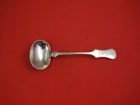 Austrian .800 Silver Gravy Ladle w/ Oval Bowl and Crown Monogram on Handle 8"