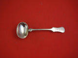 Austrian .800 Silver Gravy Ladle w/ Oval Bowl and Crown Monogram on Handle 8"