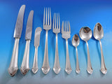 Essex by Durgin Sterling Silver Flatware Set Service 112 pieces Dinner Art Deco
