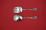 Silver Iris by International Sterling Silver Salad Serving Set AS 9 1/4"