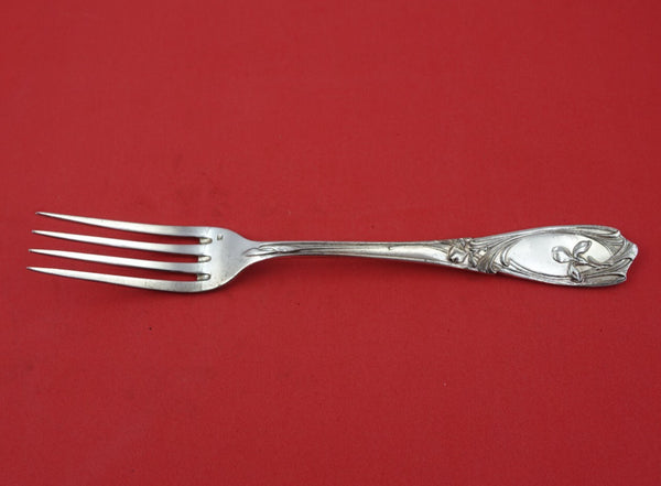 French Silverplate by Unknown Dinner Fork with Iris Pattern 8 1/2" Flatware