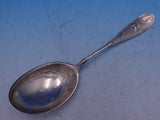 Japanese Whiting Sterling Silver Berry Spoon w/ Embossed Bowl 9" D Monogram